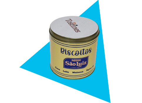 Latas com Adesivo