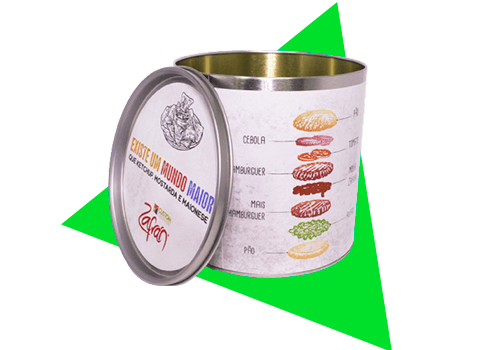 Latas com Adesivo