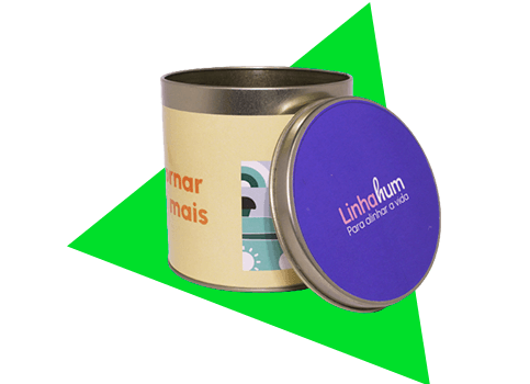 Latas com Adesivo